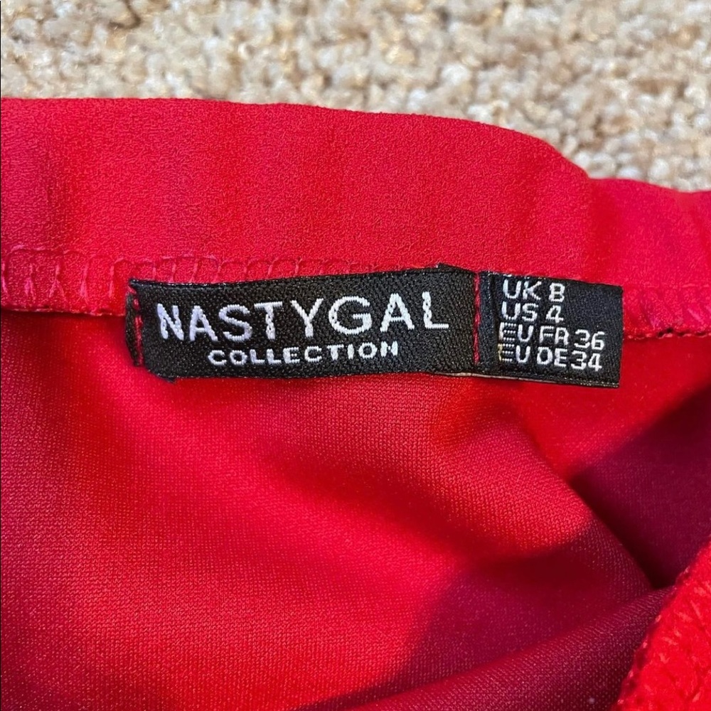 Nasty Gal two piece red dress
